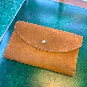 Soft suede leather wallet